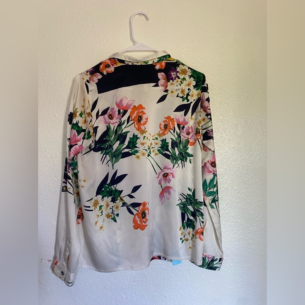 JOHNNY WAS Andrea Silk Floral Button up Print Women's Shirt Top - Picture 6 of 10